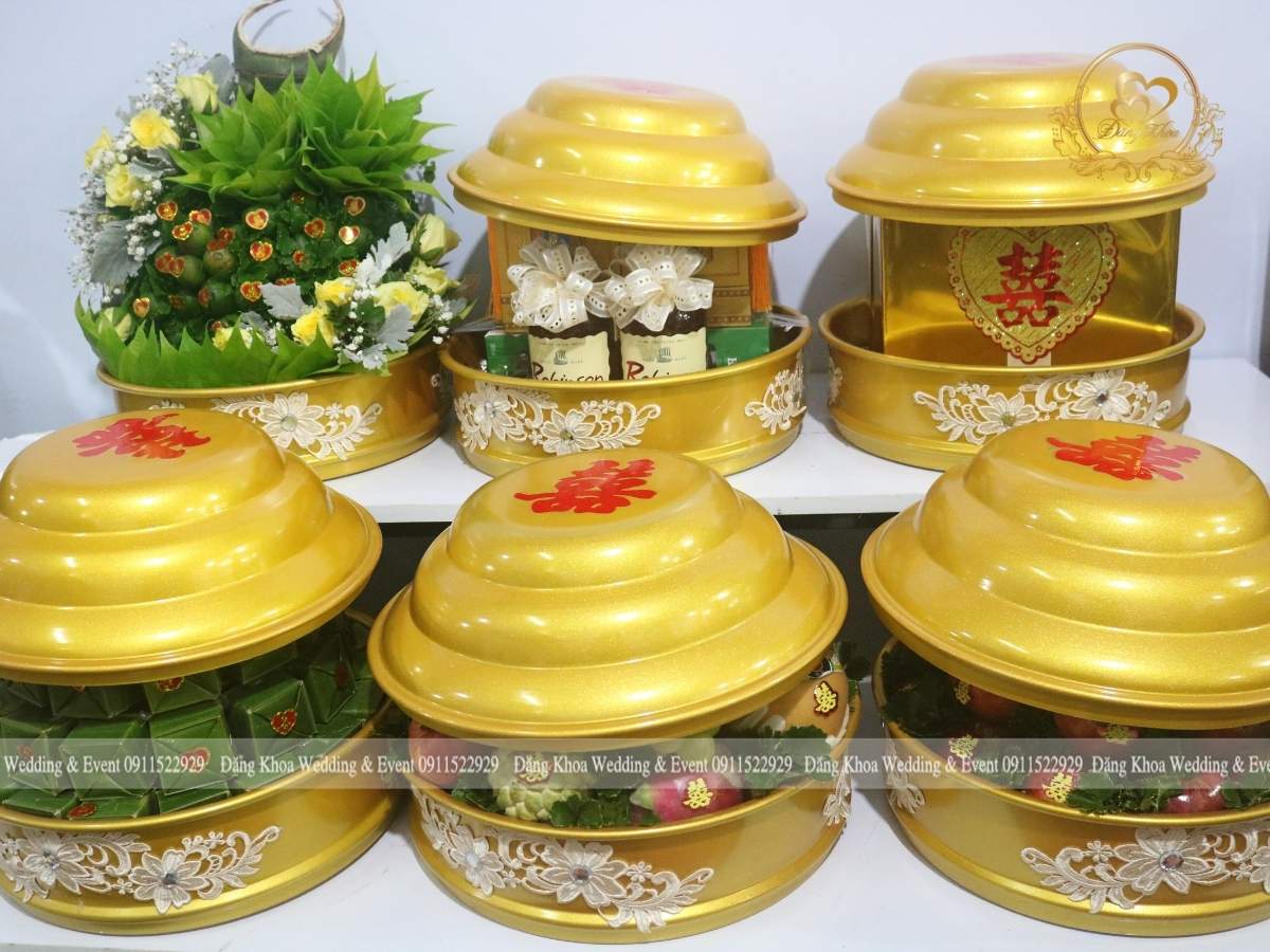 Mâm quả tone vàng 6 mâm