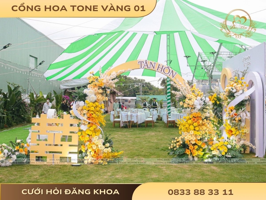 Cổng hoa tone vàng 01