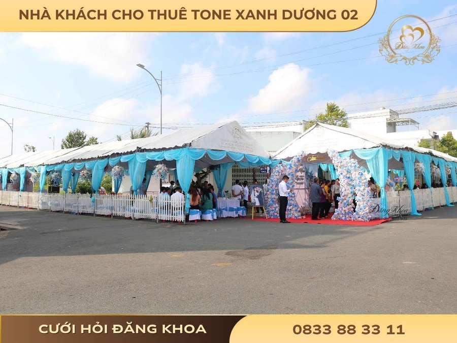 Nhà khách cho thuê tone xanh dương 02
