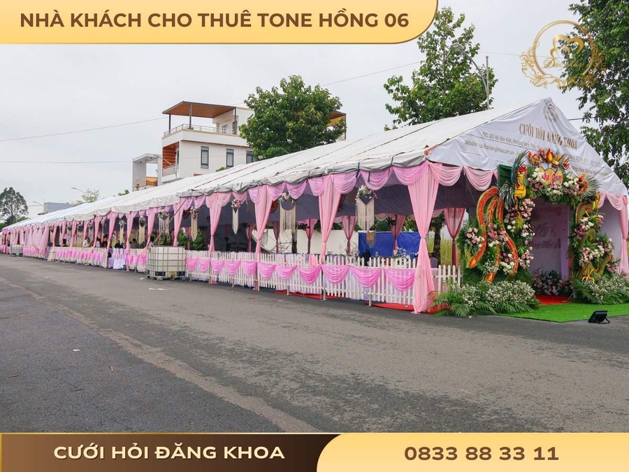 Nhà khách cho thuê tone hồng 06