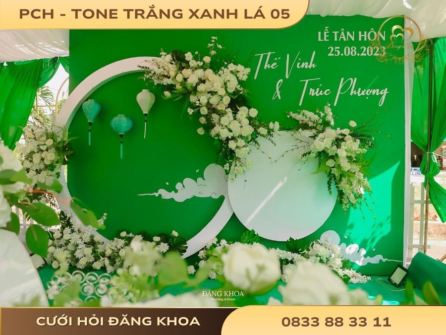 Phông chụp hình - tone trắng xanh lá 05