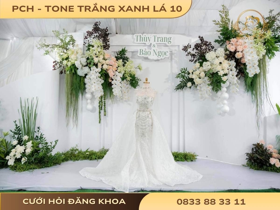 Phông chụp hình - tone trắng xanh lá 10