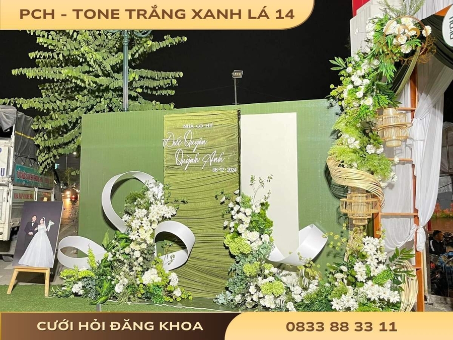 Phông chụp hình - tone trắng xanh lá 14