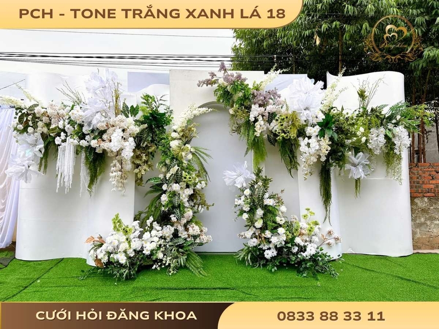 Phông chụp hình - tone trắng xanh lá 18
