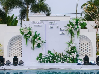 Concept Minimalist Tone Trắng Bên Hồ Bơi Cực Chill