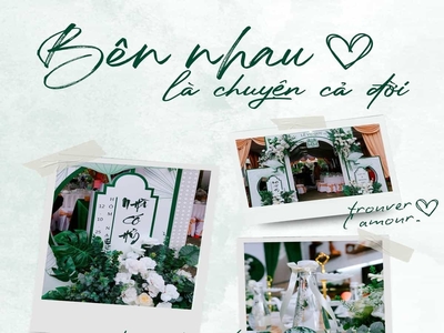 Mẫu Gia Tiên Tone Trắng Xanh