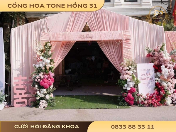 Cổng hoa tone hồng 31