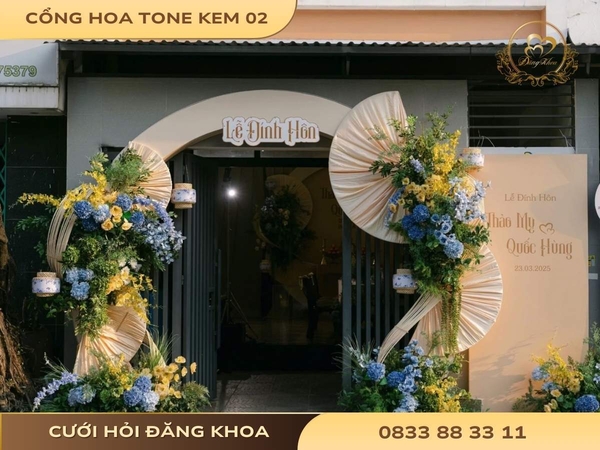 Cổng hoa tone kem 02