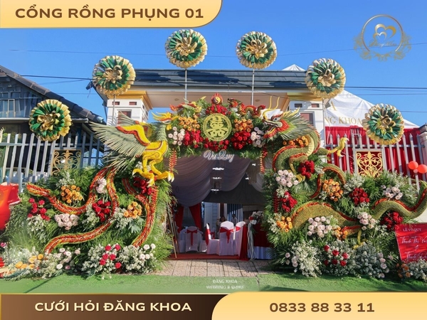 Cổng hoa rồng phụng 01
