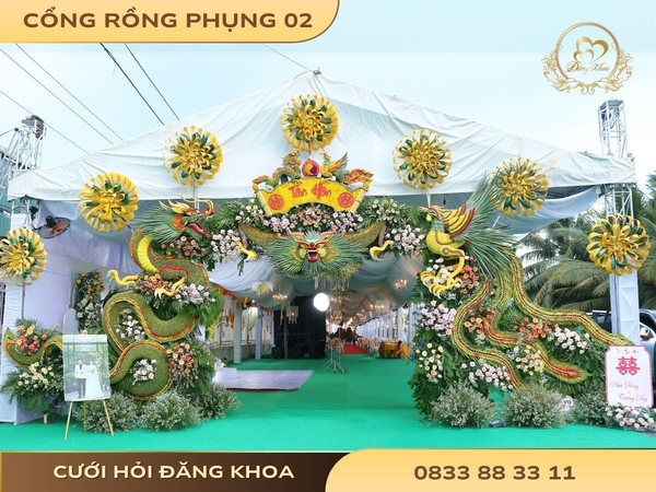 Cổng hoa rồng phụng 02
