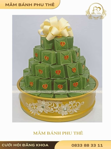 Mâm bánh phu thê & cơ bản tone vàng