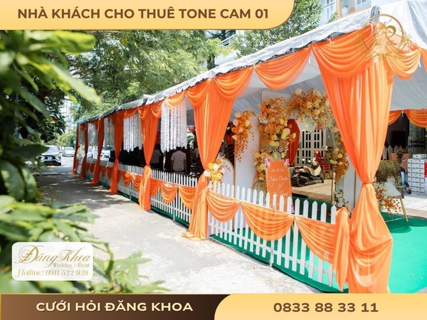 Nhà khách cho thuê tone cam 01