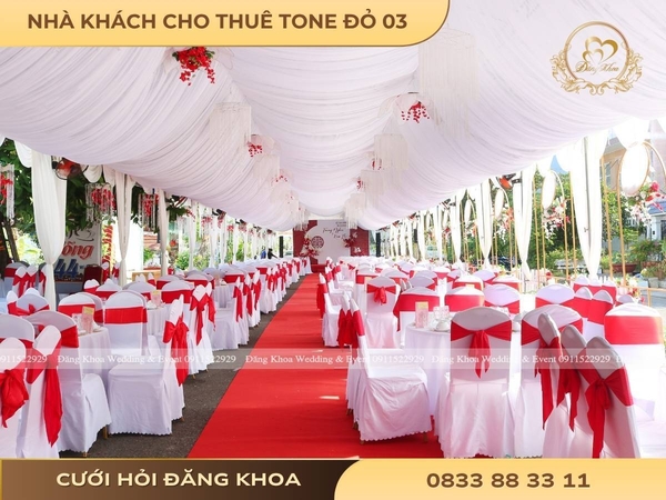 Nhà khách cho thuê tone đỏ 03