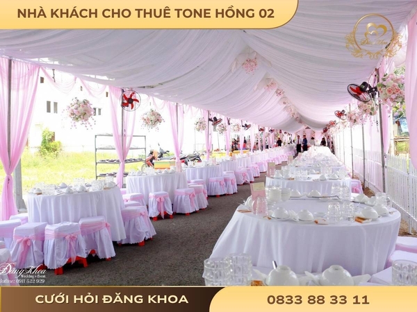 Nhà khách cho thuê tone hồng 02