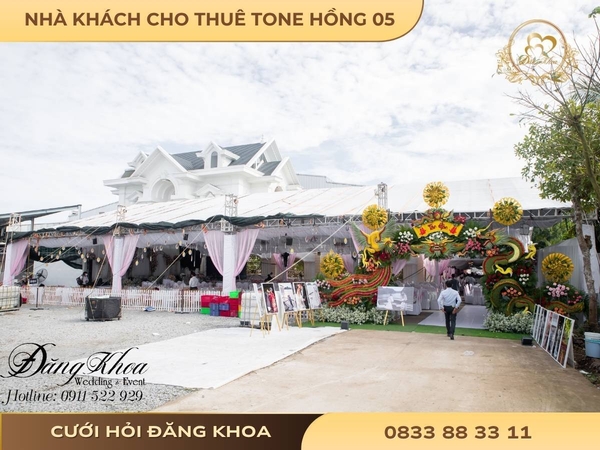 Nhà khách cho thuê tone hồng 05