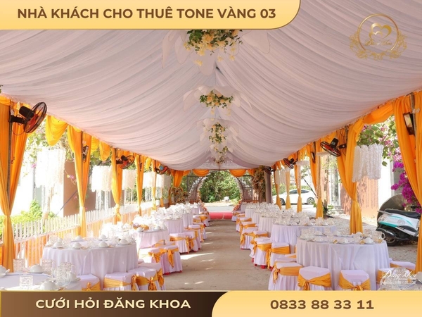 Nhà khách cho thuê tone vàng 03