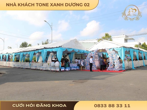 Nhà khách tone xanh dương 02
