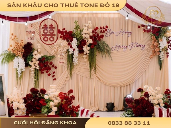 Sân khấu cho thuê tone đỏ 19