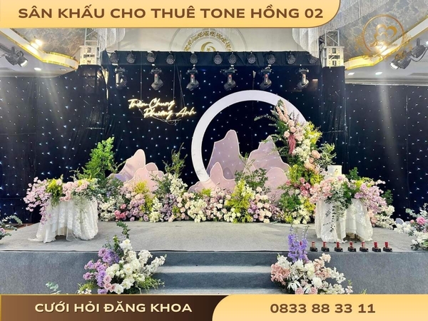 Sân khấu cho thuê tone hồng 02