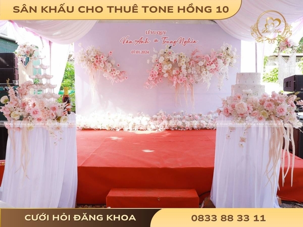 Sân khấu cho thuê tone hồng 10