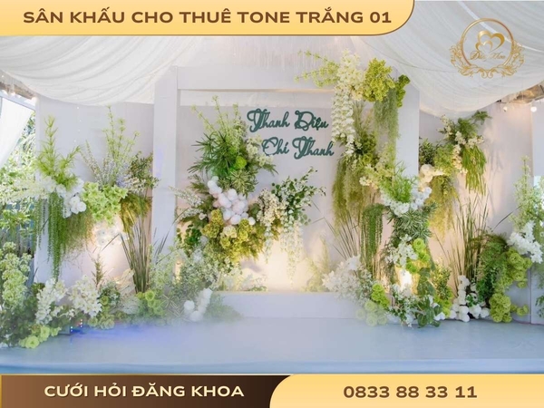 Sân khấu cho thuê tone trắng 01