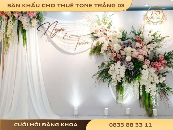 Sân khấu cho thuê tone trắng 03