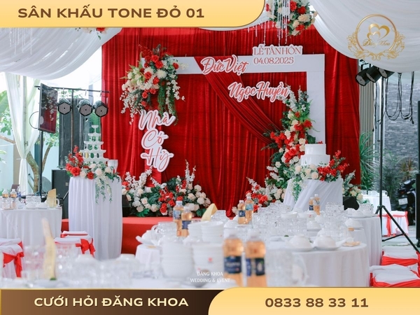 Sân khấu tone đỏ 01