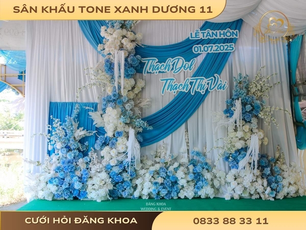 Sân khấu tone xanh dương 11