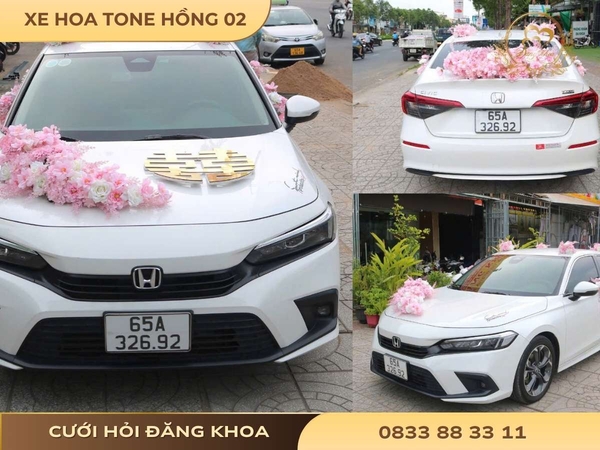 Xe hoa tone hồng 02
