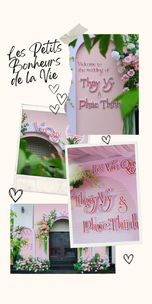 Tổng hợp trang trí Lễ Vu Quy tone hồng tại gia.