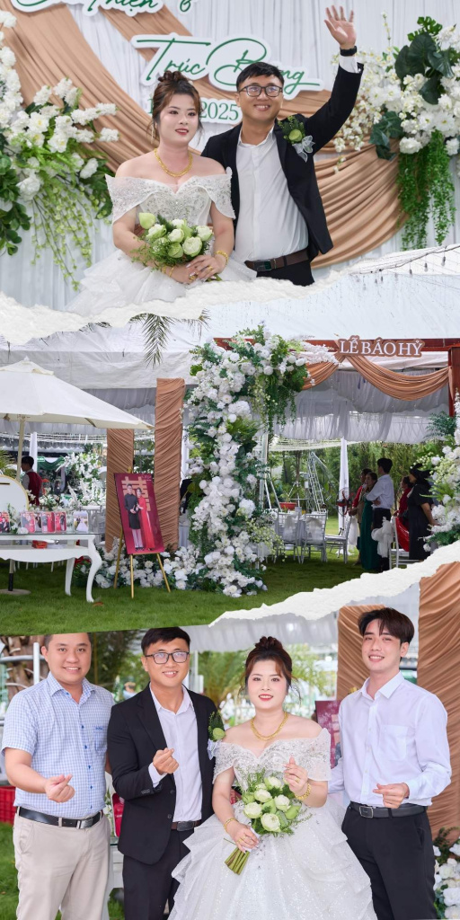 Tổng hợp trang trí tiệc cưới ngoài trời.