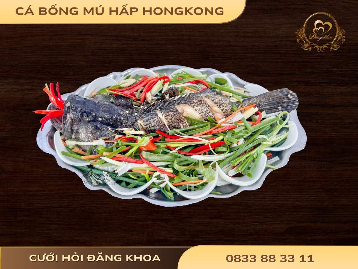   Cá bống mú hấp hong kong