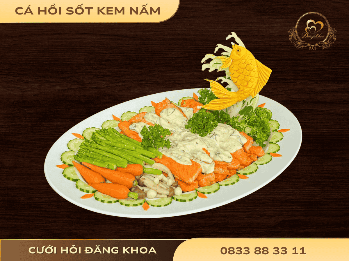 Cá hồi sốt kem nấm