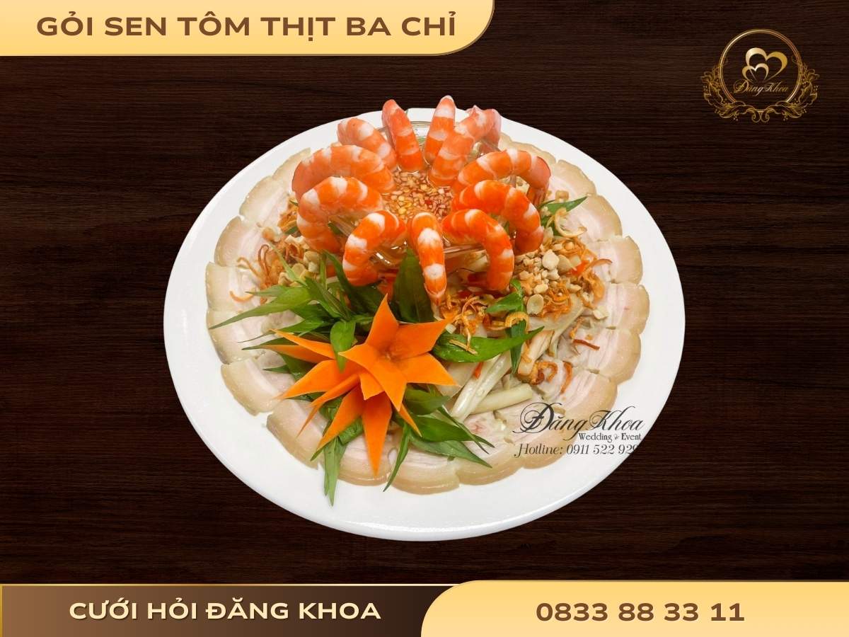 Gỏi sen tôm thịt ba chỉ