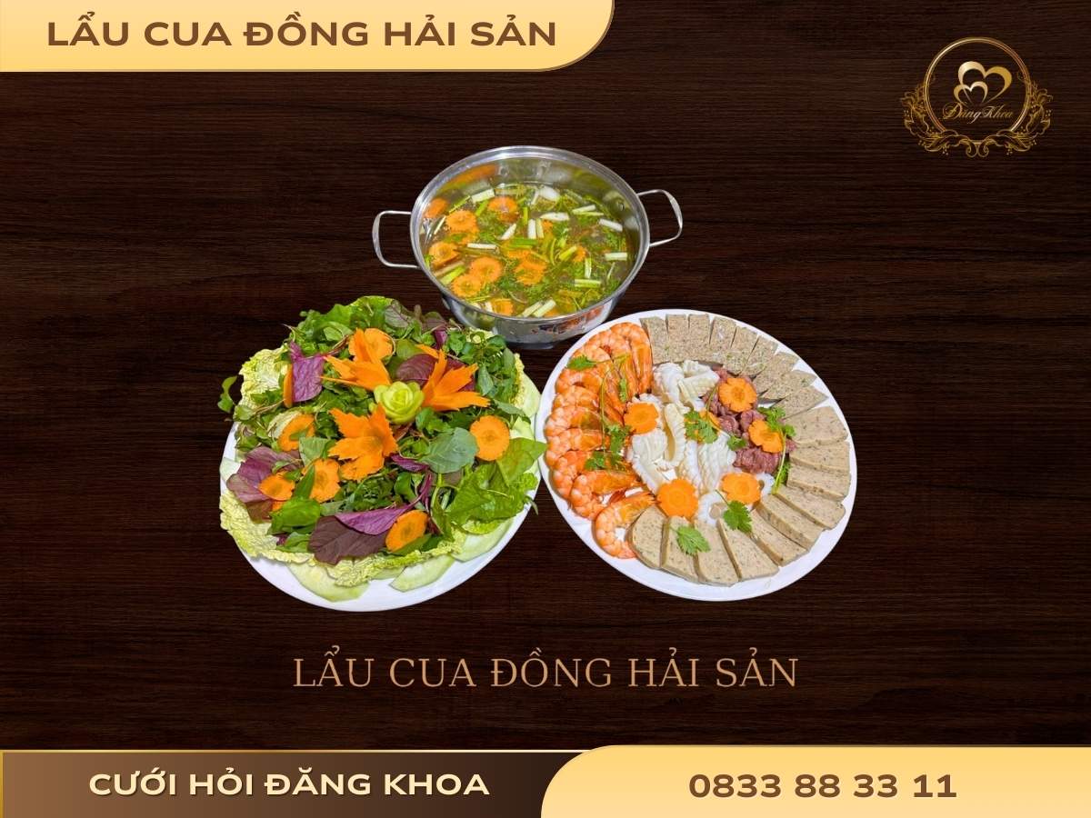 Lẩu cua đồng hải sản