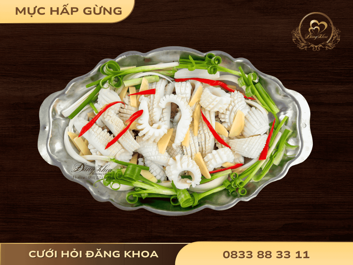   Mực hấp gừng